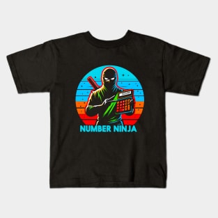 Number Ninja Funny gift for Accountant Kids T-Shirt